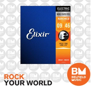 Elixir 12027 Electric Guitar Strings Nanoweb Custom Light 9-46 E-NW-CL - BM - Picture 1 of 2
