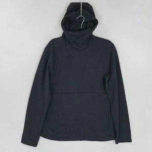 J Crew Sweater Mens Small Black Authentic Fleece Hoodie Funnel Neck Pullover - Picture 1 of 11