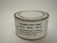 1 x 150ml Gloss White Shower Tray And Bath Base Paint.