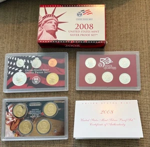 2008 UNITED STATES MINT SILVER PROOF SET - Picture 1 of 13