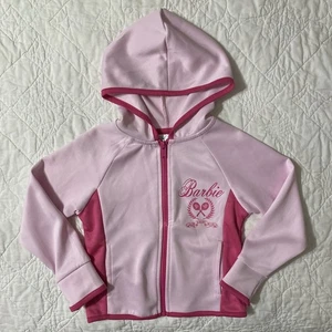 Mädchen Barbie Malibu Tennis Club Full Zip Kapuzenjacke, XS 4/5, rosa - Bild 1 von 4