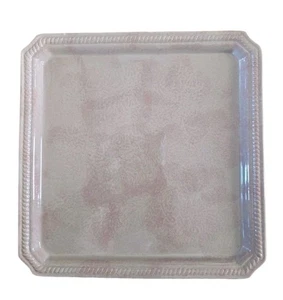Beige Quadratische Platte 11 1/2" x 11 1/2" Glänzend Hellbraun Rosa Taupe Neu MW86605 - Bild 1 von 4