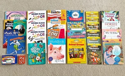 Huge Lot 1st First Grade Homeschool Curriculum Bundle Learning Workbooks - Imagem 1 de 4