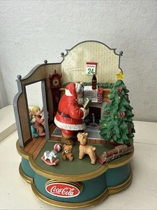Coca-Cola Collezione Musicale Babbo Natale Porta Mobile Testata Funzionante In Scatola Originale - Foto 1 di 5
