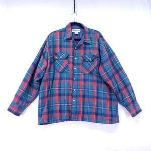 Suéter Wilderness Vintage Para Hombre Talla XL Franela Abotonada A Cuadros Acolchado Exterior - Imagen 1 de 20