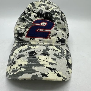 Rare- #2 Brad Keselowski- Team Penske- White Camo- NASCAR Hat- Adjustable OSFM - Picture 1 of 10