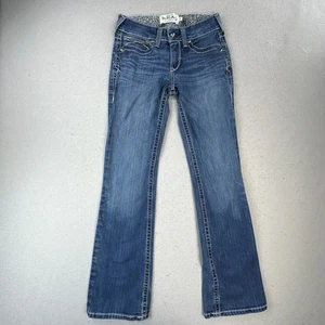 Ariat Jeans Damen 30 Regular Blau Fernanda Boot Cut High Rise Dark Denim Rodeo - Bild 1 von 10
