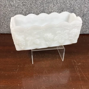 De colección~Anchor Hocking~Fire King~Maceta/Sartén de Pan de Vidrio Leche~7.5"x3.25"x3.5" - Imagen 1 de 6