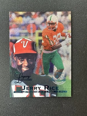 JERRY RICE 2012 FLEER RETRO FLAIR SHOWCASE LEGACY COLLECTION CARD #80/100! HOF - Image 1 of 4