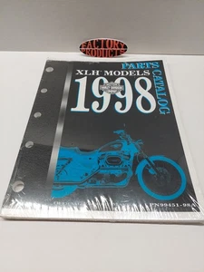 GENUINE HARLEY DAVIDSON 1998 XLH Models Parts Catalog 99451-98A - Picture 1 of 5