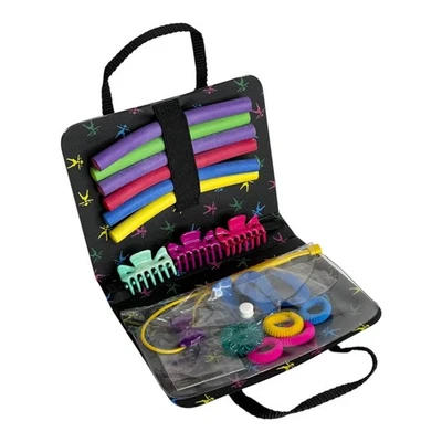 American Girl Hairdo Helper Kit Doll Salon Hair Curlers Clips Carry Case Vtg - Image 1 of 4