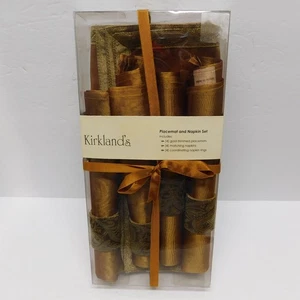 VTG KIRKLAND'S 12 Piece (4 Person) (4)Placemat (4) Napkin & (4) Napkin Rings NEW - Picture 1 of 14