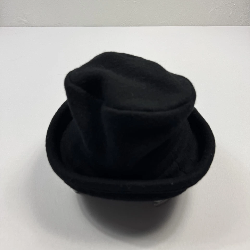 Eddie Bauer Sombrero Boina Mujer Pequeño Negro Lana Invierno Ala Doblada Cálido Foto 1 de 4