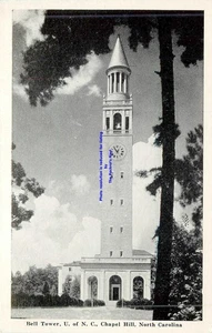 De colección Bell Tower University North Carolina Chapel Hill negro-blanco PstCrd Sin publicar - Imagen 1 de 2