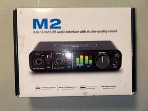 MOTU M2 2 In / 2 Out USB Audio Interface W/studio Quality Sound Ableton Live Lit - Picture 1 of 4