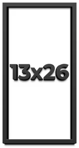 13x26 Shadow Box Frame Black | 1 inches Deep Real Wood Contemporary Shadowbox Di - Picture 1 of 8