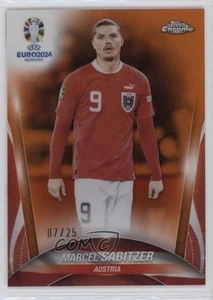 2024 Topps Chrome UEFA Euro Orange Refractor /25 Marcel Sabitzer #100 - Picture 1 of 3