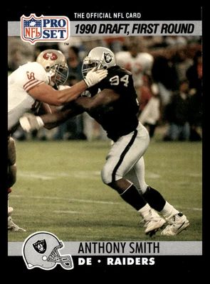 1990 Pro Set Anthony Smith #679 Los Angeles Raiders NFL Football Rookie Base Set - Image 1 of 2