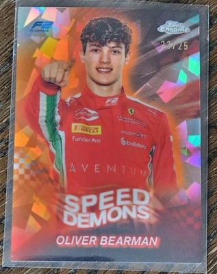 2024 Topps Cromo Zafiro Fórmula 1 F1 Oliver Bearman Naranja #23/25 🍊 Foto 1 de 3