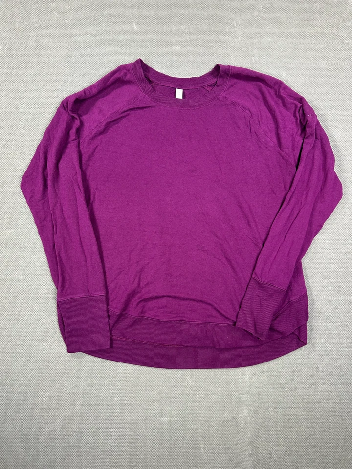Suéter Athleta Mujer Grande Púrpura Manga Larga Atlético Gimnasio Damas Foto 1 de 4