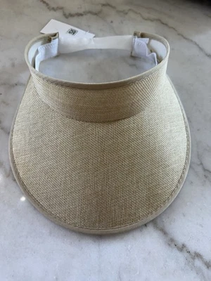 Eric Javits Hat Visor Tan Hampton New - Image 1 of 4