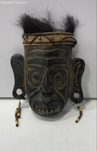 Wooden African Inspired Wall Mask Decor - Picture 1 of 5