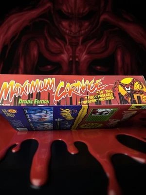 Figura de acción Toy Biz Maximum Carnage Edición Deluxe 10" Marvel 1994 sellada 44200 Foto 1 de 4