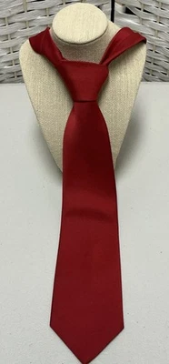 Wembley Solid Red Men’s Necktie - Image 1 of 4
