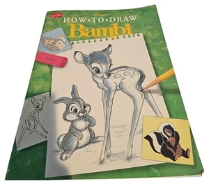 Disney How To Draw Bambi Drawing Book Illustrated Pacheco Wakeman Walter Foster - Picture 1 of 6
