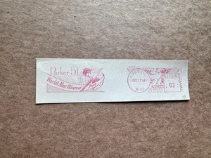 US Made-In-USA Famous Brand Meter Cut-Piece (03) +1948 Parker Pen +Most Wanted - Picture 1 of 1