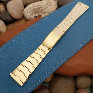 19mm 20mm 21mm 22mm Gold-Plated LED LCD nos 1970s-1980s Vintage Watch Band - Picture 1 of 7