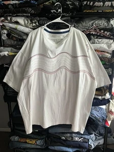 Vintage Y2K Coogi Embroidered Wavy Design White T-Shirt Grunge Skater Size 4XL - Picture 1 of 8