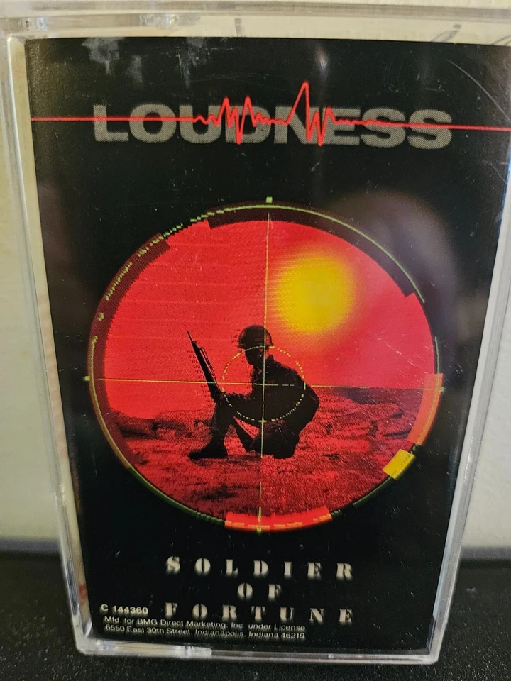 LOUDNESS Soldier Of Fortune 1989 CASSETTE TAPE GLAM/HAIR METAL HEAVY METAL - Image 1 of 4