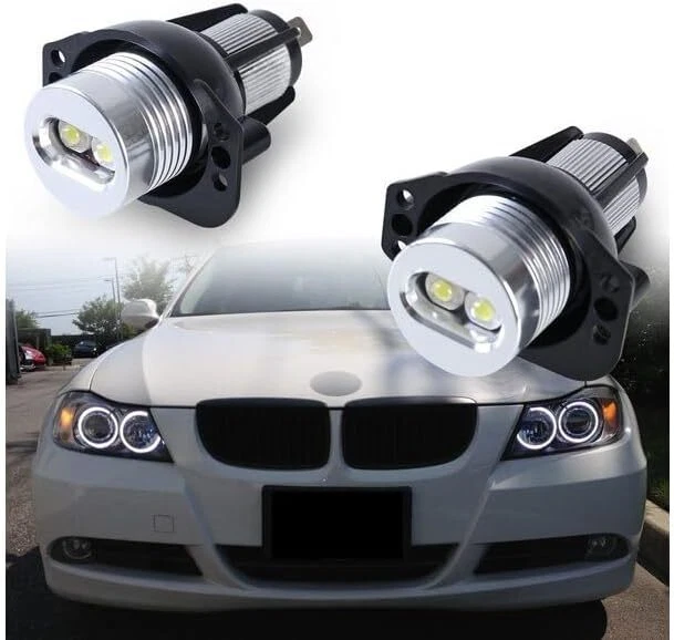 2X LED Angel Eyes Für BMW E90 E91 XENON WEISS Standlicht Für BMW Ringe 6000K - Bild 1 von 4