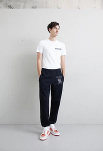 Moschino Men White Black Logo-Print T-Shirt Size IT 50 NWT 250$ - Picture 1 of 8