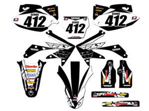 2005-2007 CRF 450 R 13 FLY Black Senge Graphics Kit Compatible with Honda - Bild 1 von 10