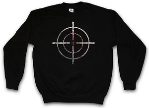 BLOODY CROSSHAIRS SNIPER SWEATSHIRT SWEATER PULLOVER Call of Crosshair Duty Gun - Picture 1 of 2
