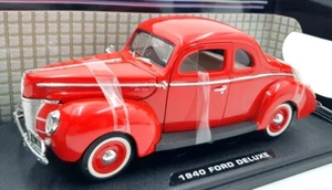 Motor Max 1/18 scale Diecast 73108 - 1940 Ford Deluxe - Red - Picture 1 of 5