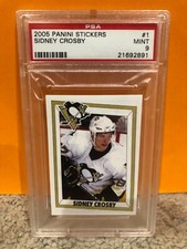MINT PSA 9 Sidney Crosby 2005-06 Panini #1 Rookie Sticker Pittsburgh Penguins