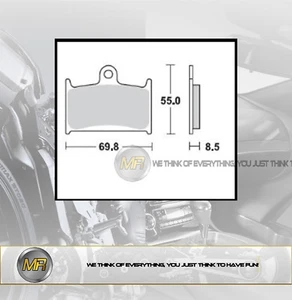 FOR YAMAHA FZR R 250 1989 FRONT BRAKE PADS SEMI METALLIC BRAKING - Picture 1 of 1