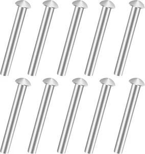 10 PCS Rivets for Spade Handle, Solid Rivet Tool, round Head Aluminum Rivets, Po - Picture 1 of 12
