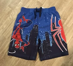 Marvel Spiderman Youth Board Shorts Swim Trunks Liner -Red & Blue-size8 - Picture 1 of 3