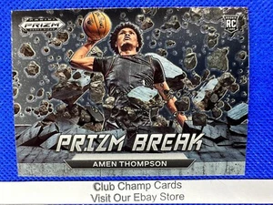 2023 #10 Amen Thompson Panini Prizm Draft Picks PRIZM BREAK Inserto RC - Imagen 1 de 2
