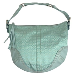 Bolso de Hombro COACH F02158 Signature Mini Logo Grande Hobo Hebilla Borla *Sin Etiqueta* - Imagen 1 de 11
