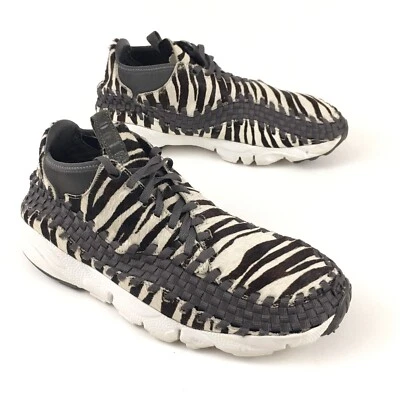 Men's Nike Air Footscape Woven Chukka Sneakers Shoes Zebra Print Size 11 - Image 1 of 4