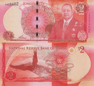 Tonga 2 Pa'anga (2015) - King/Whale/p44 UNC - Bild 1 von 3