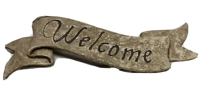 "COLGADOR DE PARED EXTERIOR CEMENTO BIENVENIDA PASTIZAL CARRETERA 16"" X 5"" NUEVO Foto 1 de 2