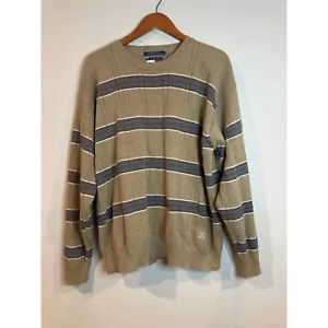 Tommy Hilfiger hellbraun & blau gestreifter Vintage-Pullover - Bild 1 von 6