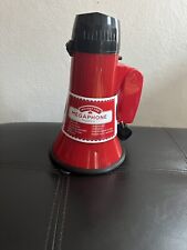 Red Megaphone - Microphone and Siren Modes Lightweight Foldable Handle