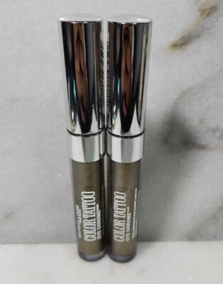 Lote de 2- Sombras Metálicas Maybelline Color Tattoo Eye Chrome #520 Cáqui Kool - Imagem 1 de 3
